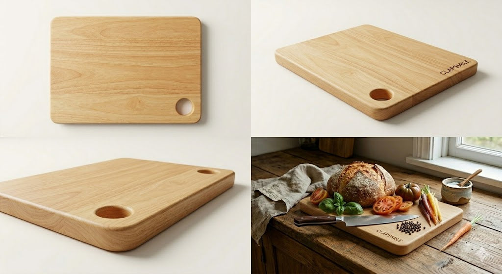 Premium Rubber Wood Chopping Board – Strong, Stylish & Kitchen Friendly