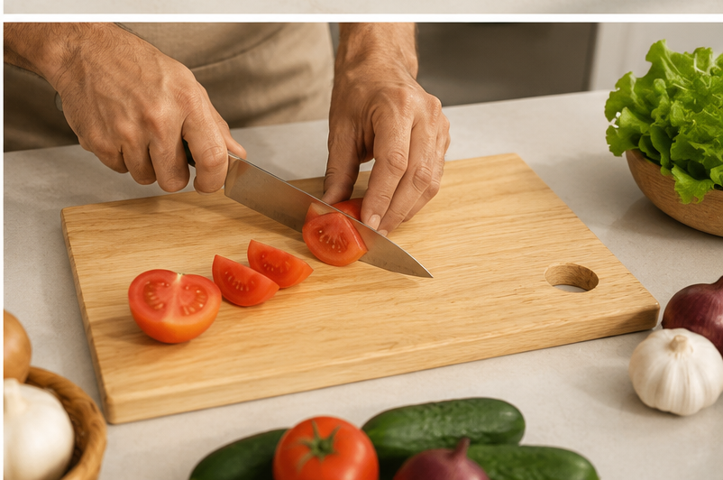 Premium Rubber Wood Chopping Board – Strong, Stylish & Kitchen Friendly