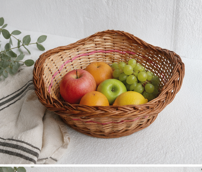 Eco-Friendly Wicker Storage Basket