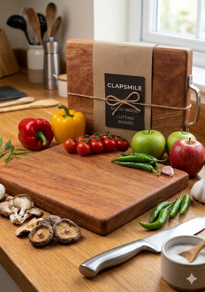 Wood Chop Handcrafted Anti-Bacterial Solid Wood Chopping Board