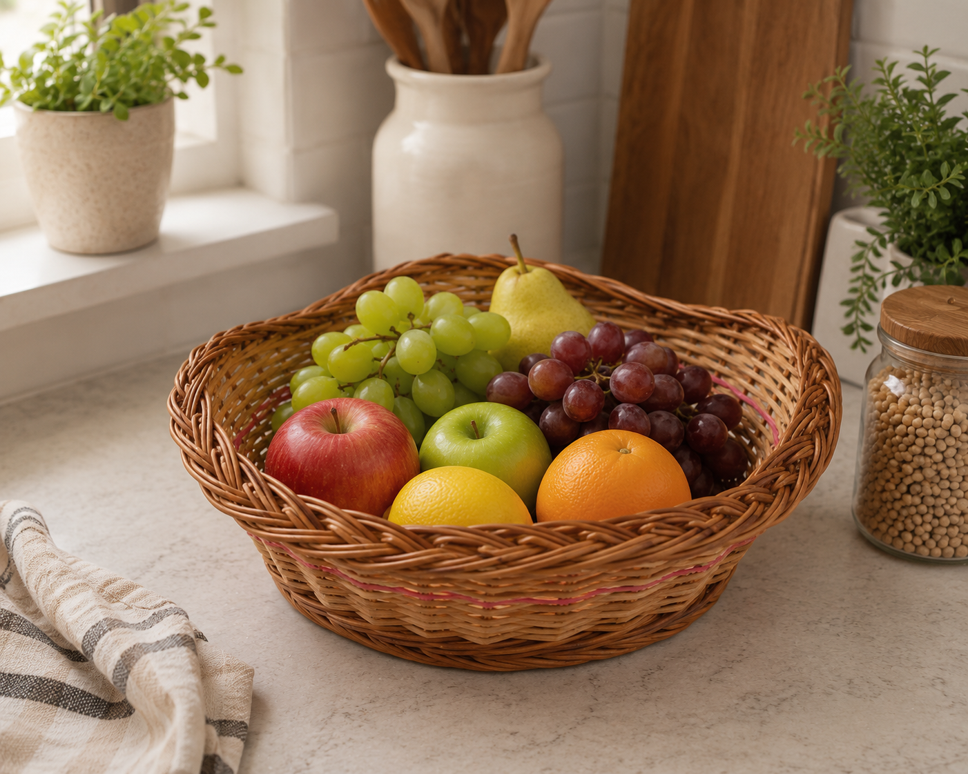 Eco-Friendly Wicker Storage Basket