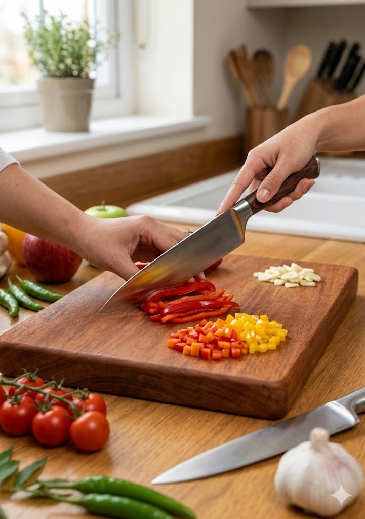 Wood Chop Handcrafted Anti-Bacterial Solid Wood Chopping Board