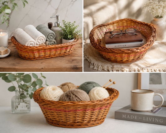Eco-Friendly Wicker Storage Basket