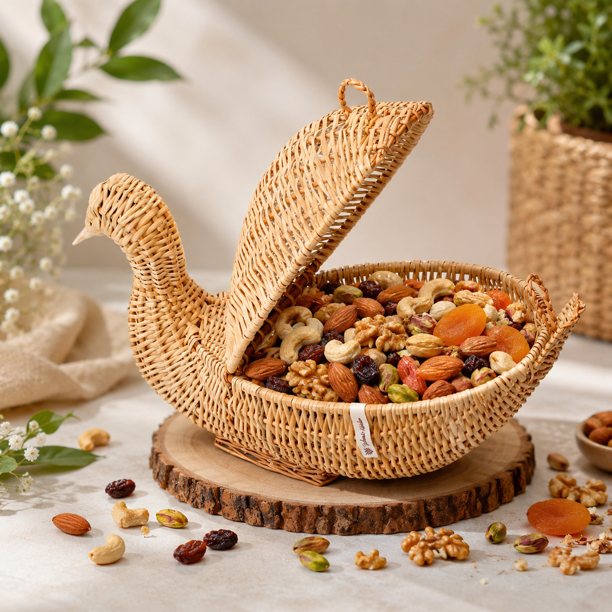 Clapsmile Swan Dry Fruit Basket