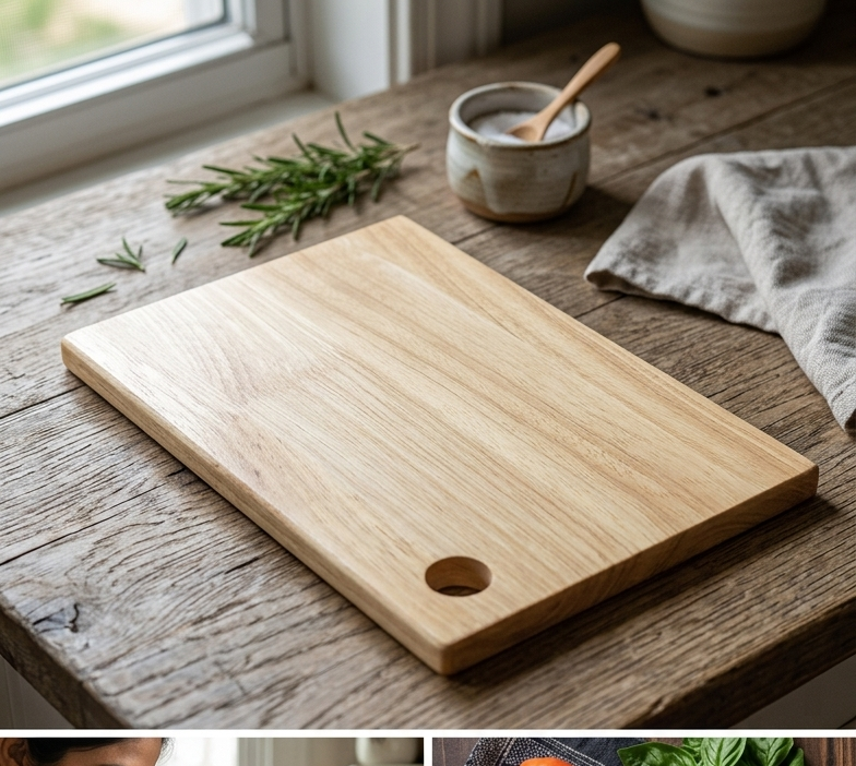 Premium Rubber Wood Chopping Board – Strong, Stylish & Kitchen Friendly
