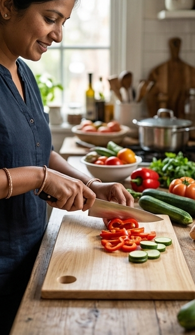 Premium Rubber Wood Chopping Board – Strong, Stylish & Kitchen Friendly